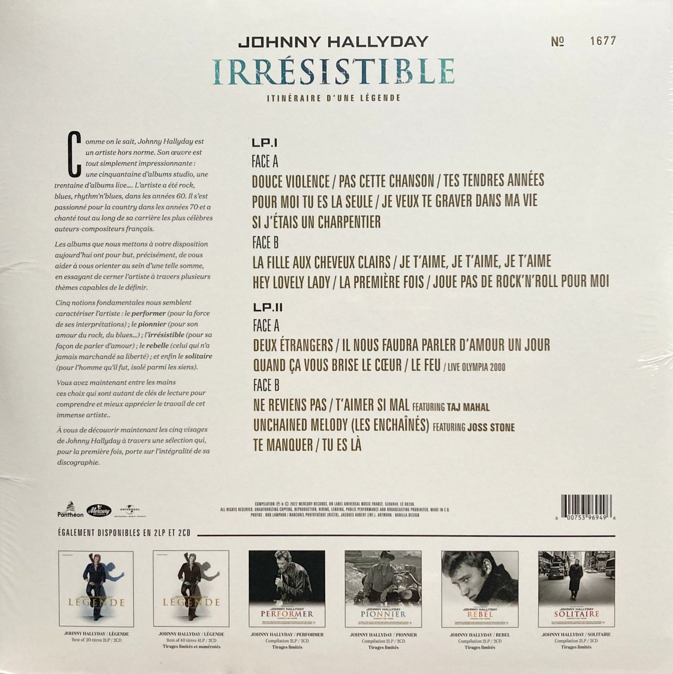 Dischi in vinile: JOHNNY HALLYDAY - IRRESISTIBLE – Nuovo e nell'imballaggio originale da Bottens venduto da hotter-than-hell 1
