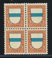 Pro Juventute 1922 4er-Block ⊞ postfr. ** Nr. J21 Kat. 16.-