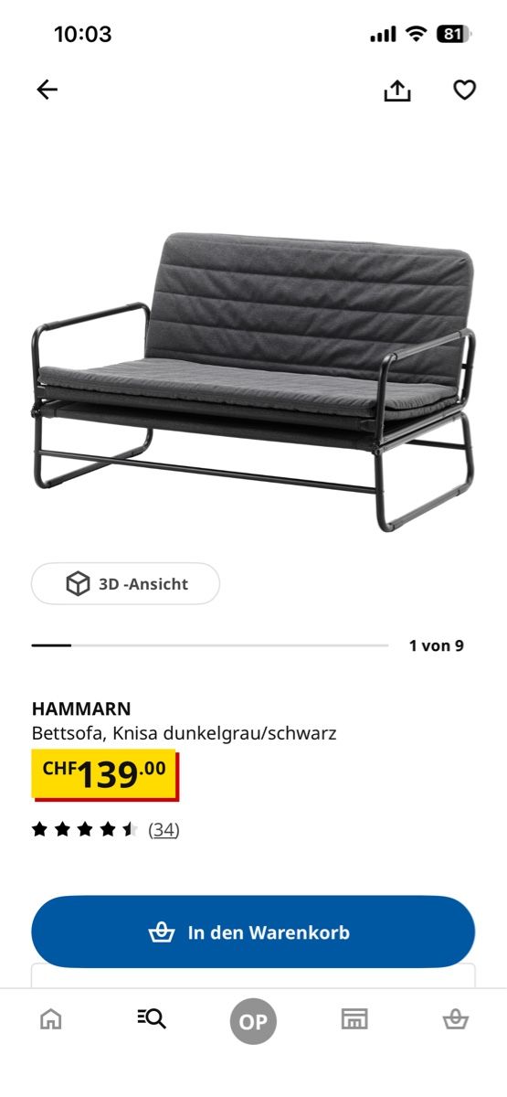 Divani: HAMMARN Bettsofa  – Usato da Bern venduto da Pec_ny72
