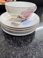 Kutani China Tasse & Untertasse, Vintage aus Japan!