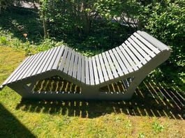 Outdoorliege für 1-2 Personen, 2-fach Platingrau lasiert