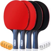 4 Tischtennisschläger + 8 Bälle