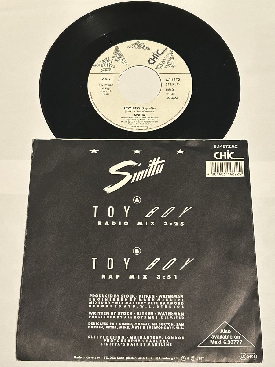 Dischi in vinile: Sinitta. 1987. Toy Boy – Usato da Faulensee venduto da Mizuno06 1