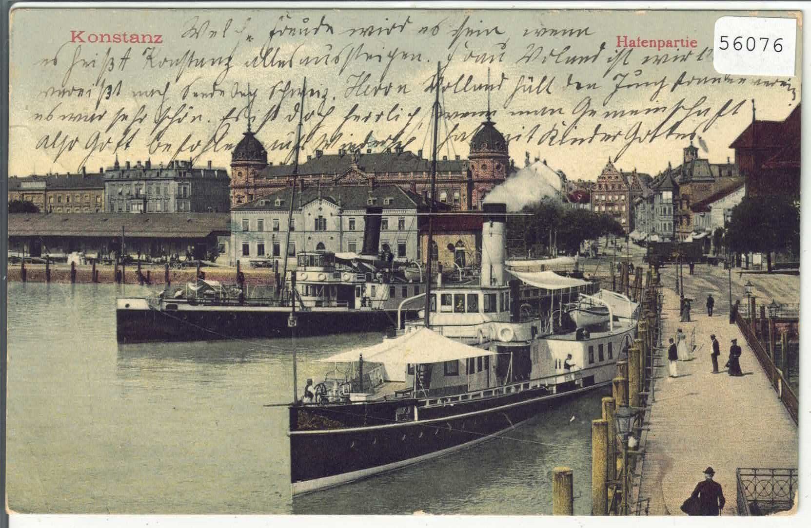 Cartoline postali: Konstanz - Hafenpartie mit Dampfer – Usato da Ettingen venduto da Kartenplanet