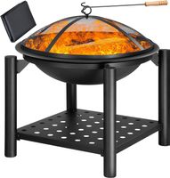 GARDEBRUK® Feuersschale mit Funkenschutz Abdeckung Rund 55cm