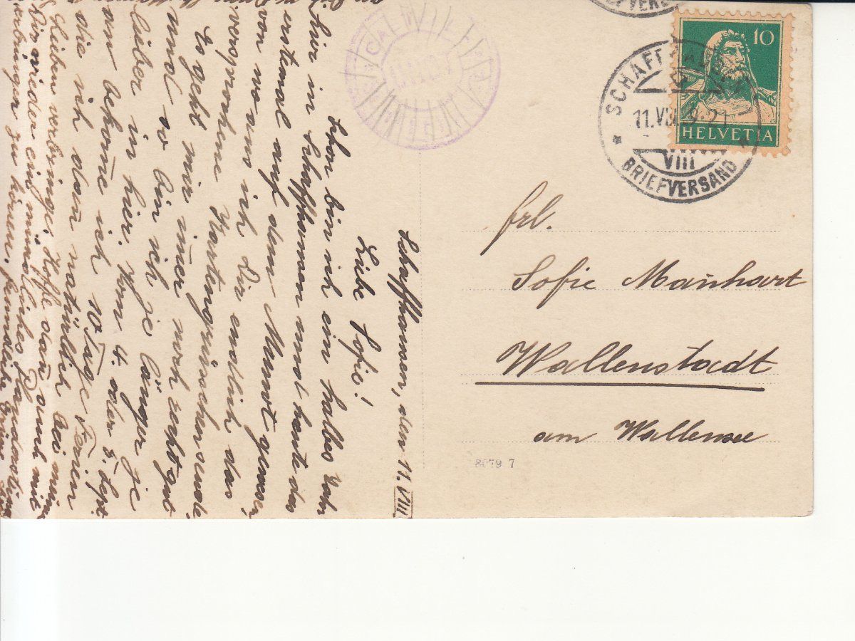 Cartoline postali: Schaffhausen 1929 – Usato da Bürglen TG venduto da StampGraf 1