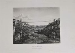 Fribourg Freiburg  Aquatinta von Weber