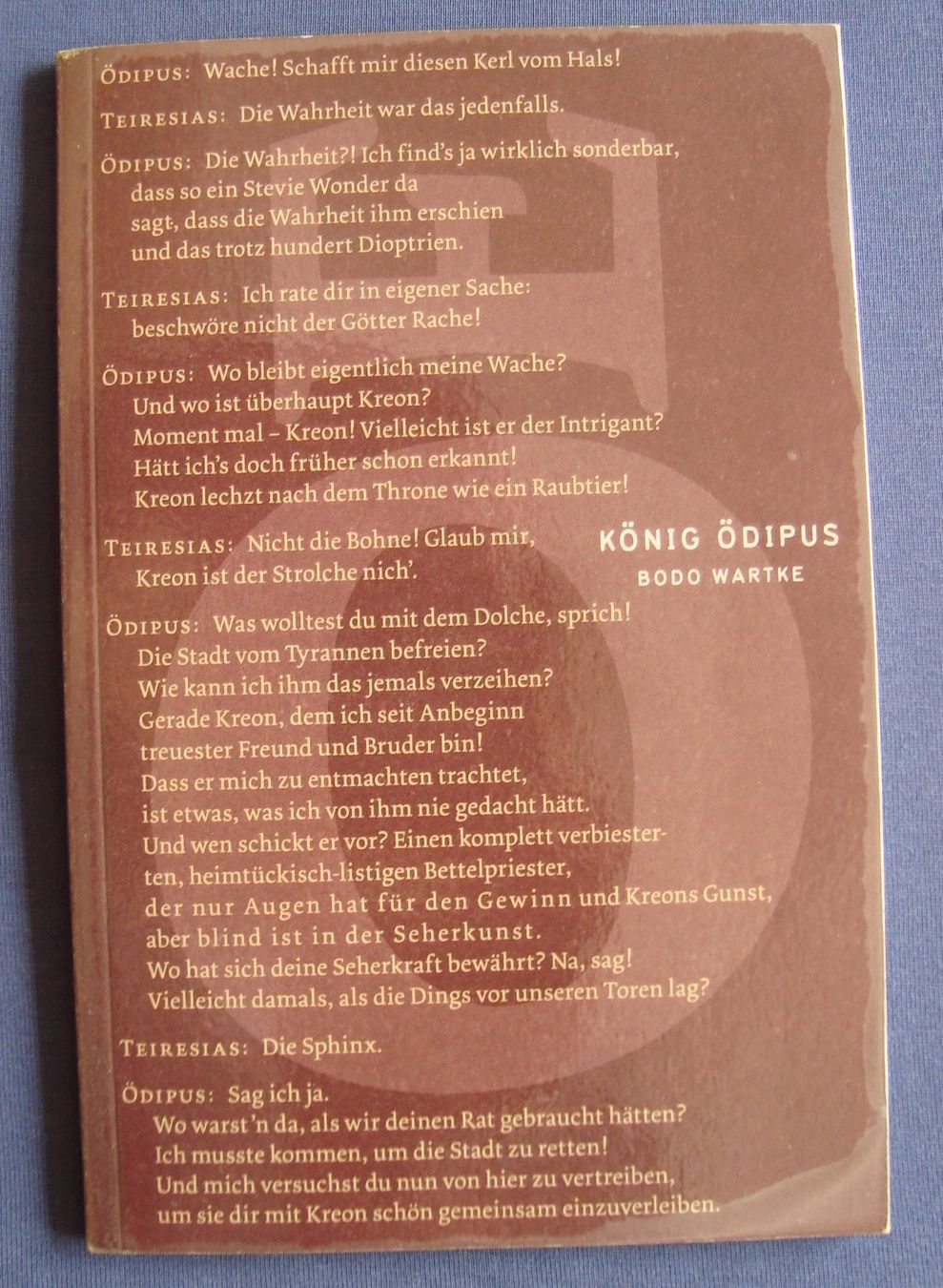 Libri: Bodo Wartke: «König Ödipus» – Programm-Begleitheft – Usato da Basel venduto da sakartvelo