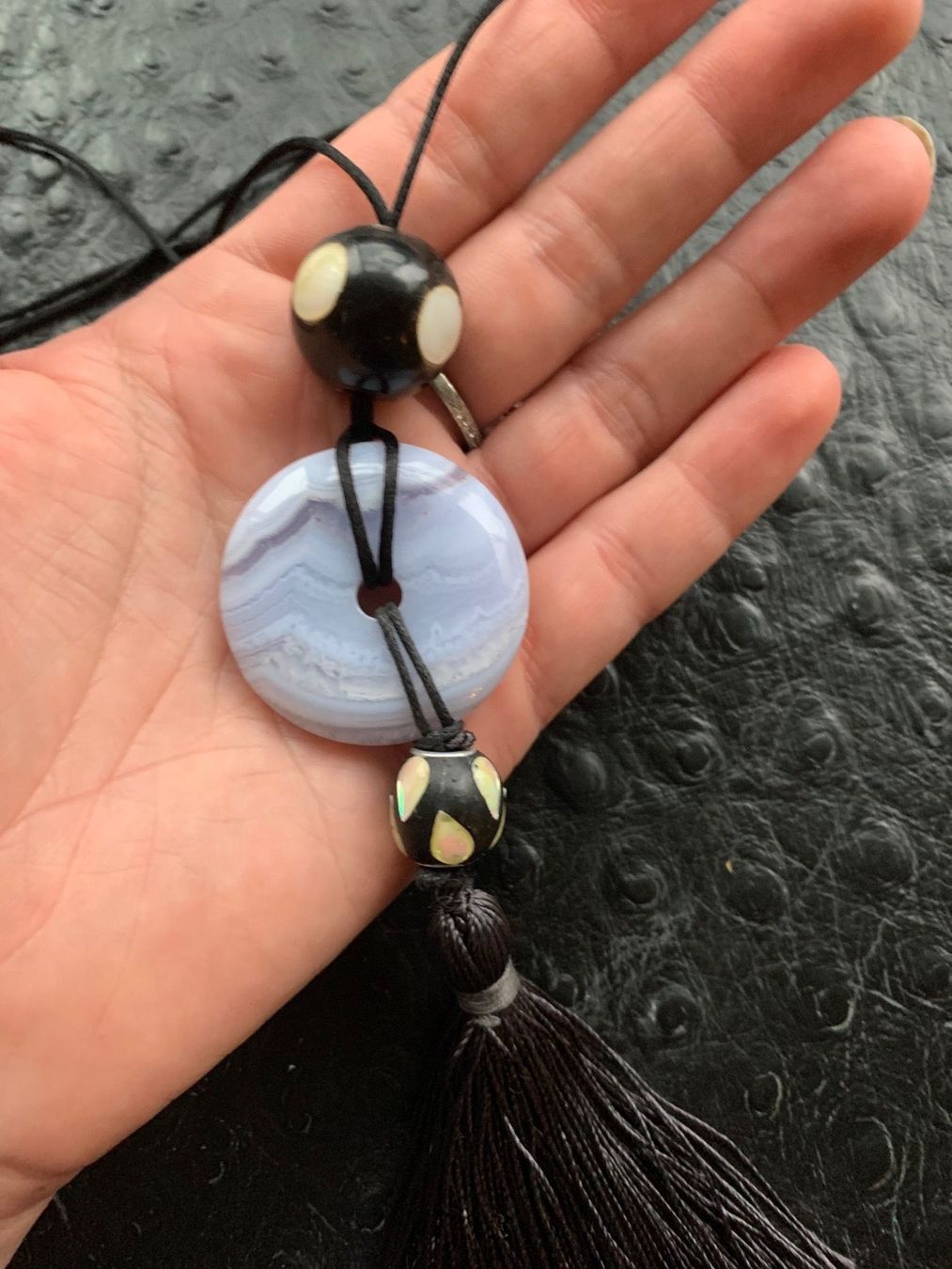 Ketten: Lange Kette mit Chalcedon – Neu (gemäss Beschreibung) aus Birsfelden von Exclusivity 2