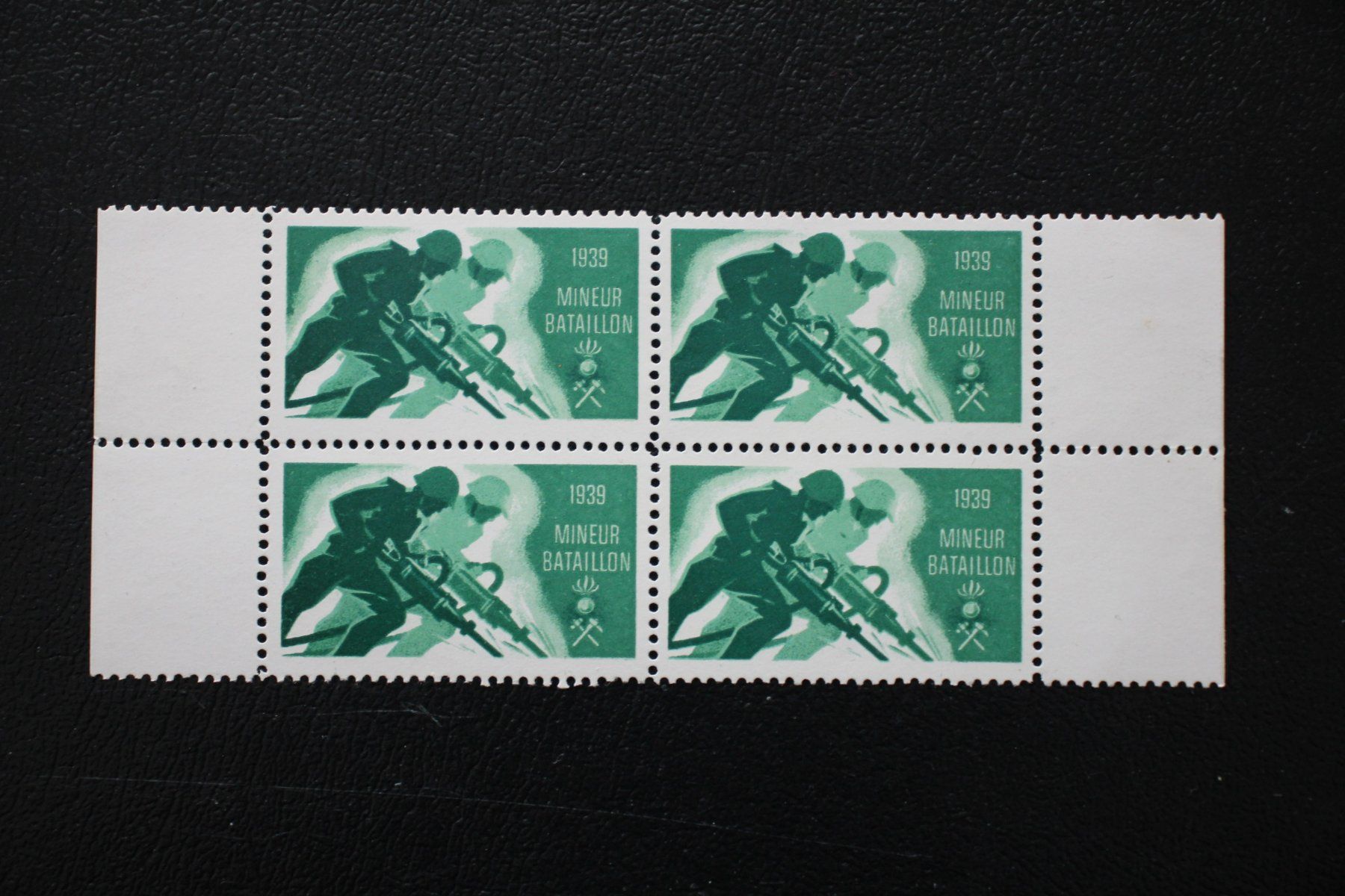 Alle Briefmarken: MINEUR  BATAILLON 4er Block 1939 – Gebraucht aus Wiedlisbach von Hrudolfo