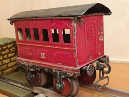 Antiker Märklin 1805 Personenwagen rot 2. Klasse in Spur 1