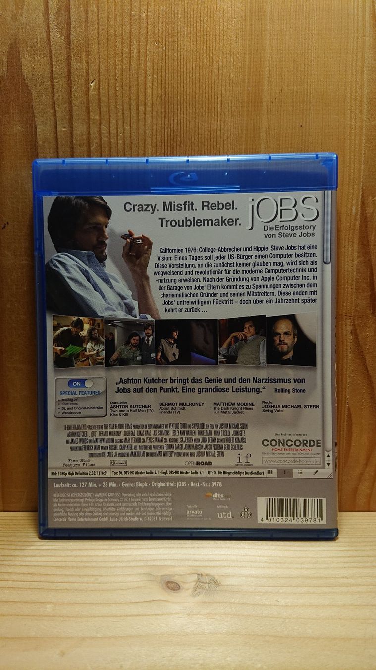 Alle DVDs: JOBS Blu-Ray mit Ashton Kutcher – Gebraucht aus Wilderswil von Exebub 1