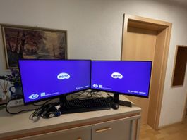 2x BenQ 27” Full HD Monitor GW2780-B + Tastatur, Maus & Kabe