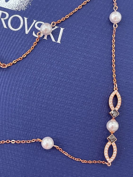 Vintage Perlen Choker - Verflochtene Ringe In Gold