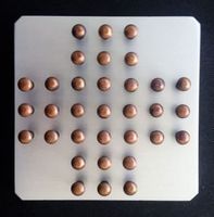 Spiel Solitaire in Alu Kupfer Kinder Erwachsene Freizeit