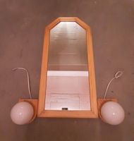 Miroir en bois, deux appliques + super set spécial