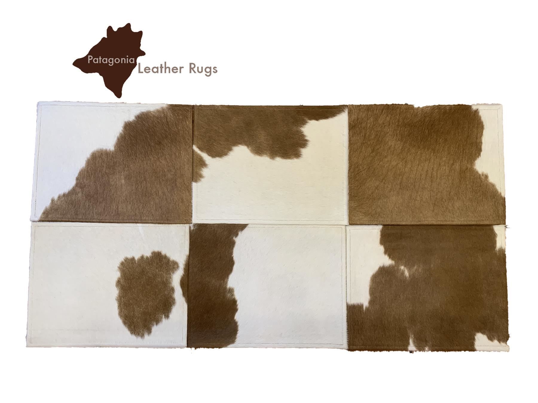 Untersetzer: Set mit 6 Tischsets aus Kuhfell – Neu und originalverpackt aus Arbedo von patagonialeatherrugs 3