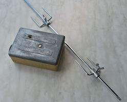 Rotisserie Motor Spit Forks Stainless Steel Used