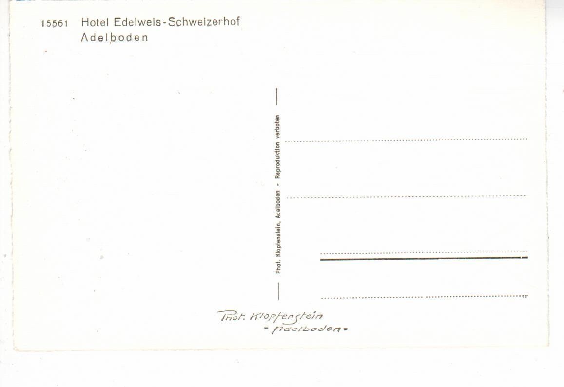 Cartoline postali: Hotel Edelweiss-Schweizerhof Adelboden – Usato da Wolhusen venduto da Curver9 1
