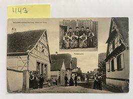 Postkarte Gruss aus Oberseebach Volkstracht, sehr alt