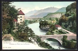St-Maurice, Chateau et Pont sur le Rhone