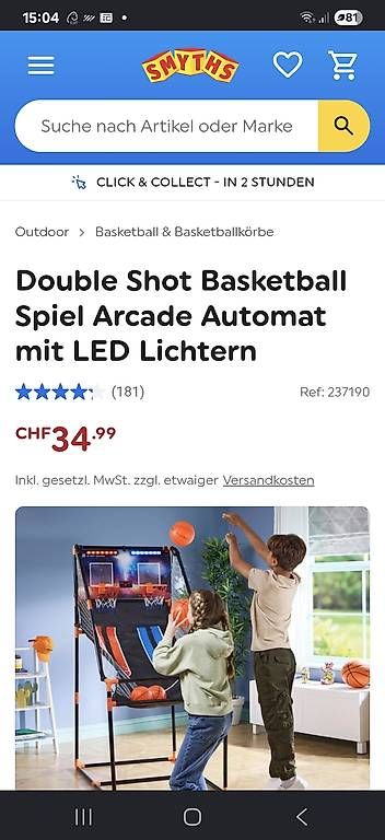 Giochi: Basketball doppel-schuss Spiel – Usato da Aarburg venduto da Vagos