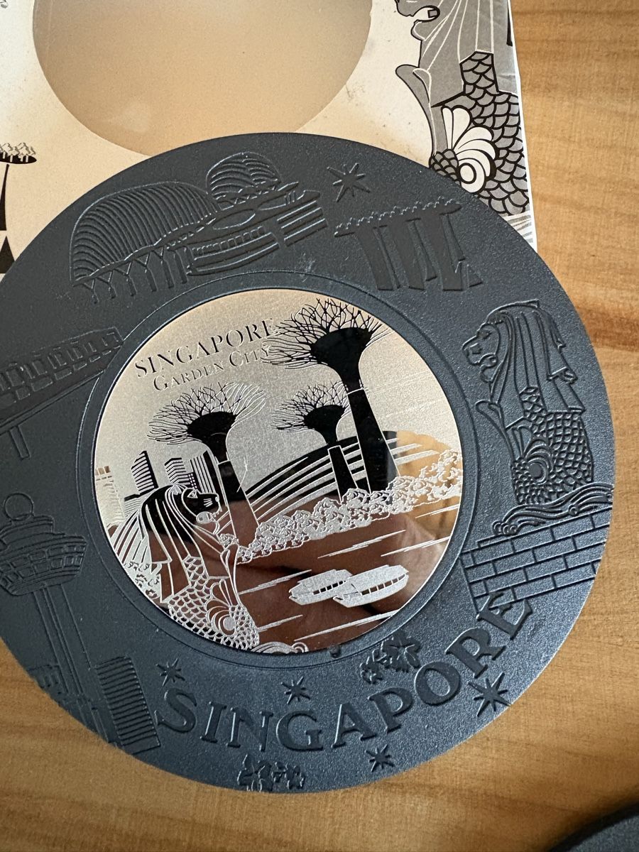 Sottobicchieri: 4 Glas Untersetzer von Singapore – Nuovo (secondo la descrizione) da Rümlang venduto da euqinom16 1