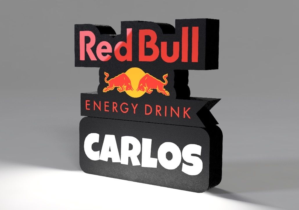 Lampen: Lightbox lumière led RED-BULL - personnalisable – Neu (gemäss Beschreibung) aus Vicques von PAMB3D 1