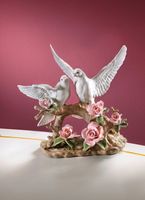 Taubenpärchen auf Ast Porzellan NEU / ohne OVP