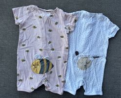 2 Lindex Baby Sommerschlafanzug mit Schaf / Biene, Gr. 74