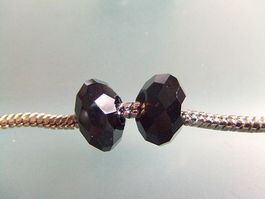 Glasschliffperle 10x7mm scvhwarz