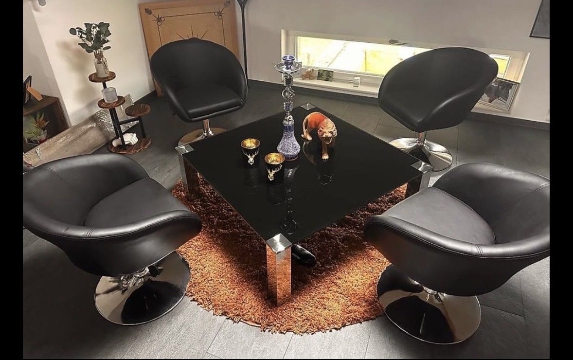 Tavoli: Tisch schwarz Glas Metall – Usato da Schupfart venduto da Leexii90 1