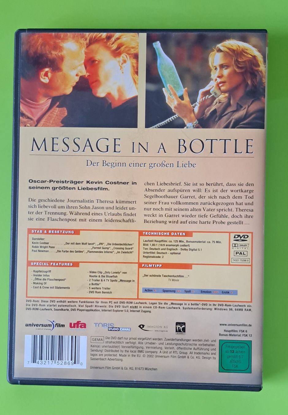 Alle DVDs: Message in a Bottle – Gebraucht aus Romanshorn von Octa27 1