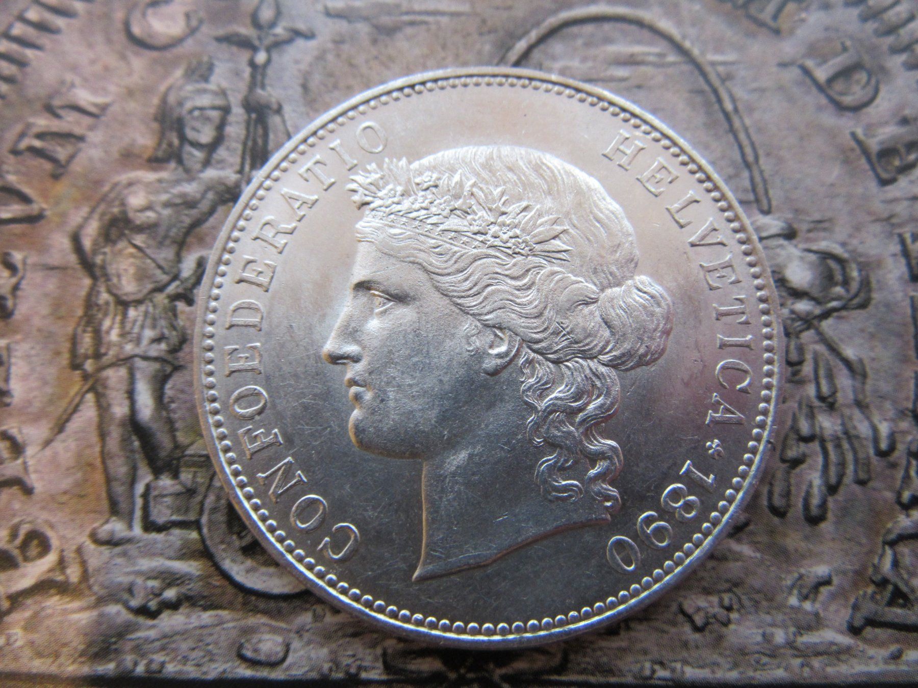Alle Münzen: 5 FRANKEN 1890 SCHWEIZ AG 900 SILVER TOPPPPPP – Gebraucht aus châtelaine von VrenliNumis86 4