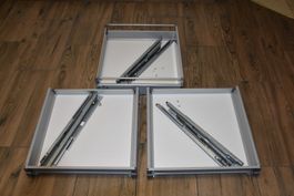 3 Stück IKEA MAXIMERA Innenschublade 60cm x 60 cm grau,weiss