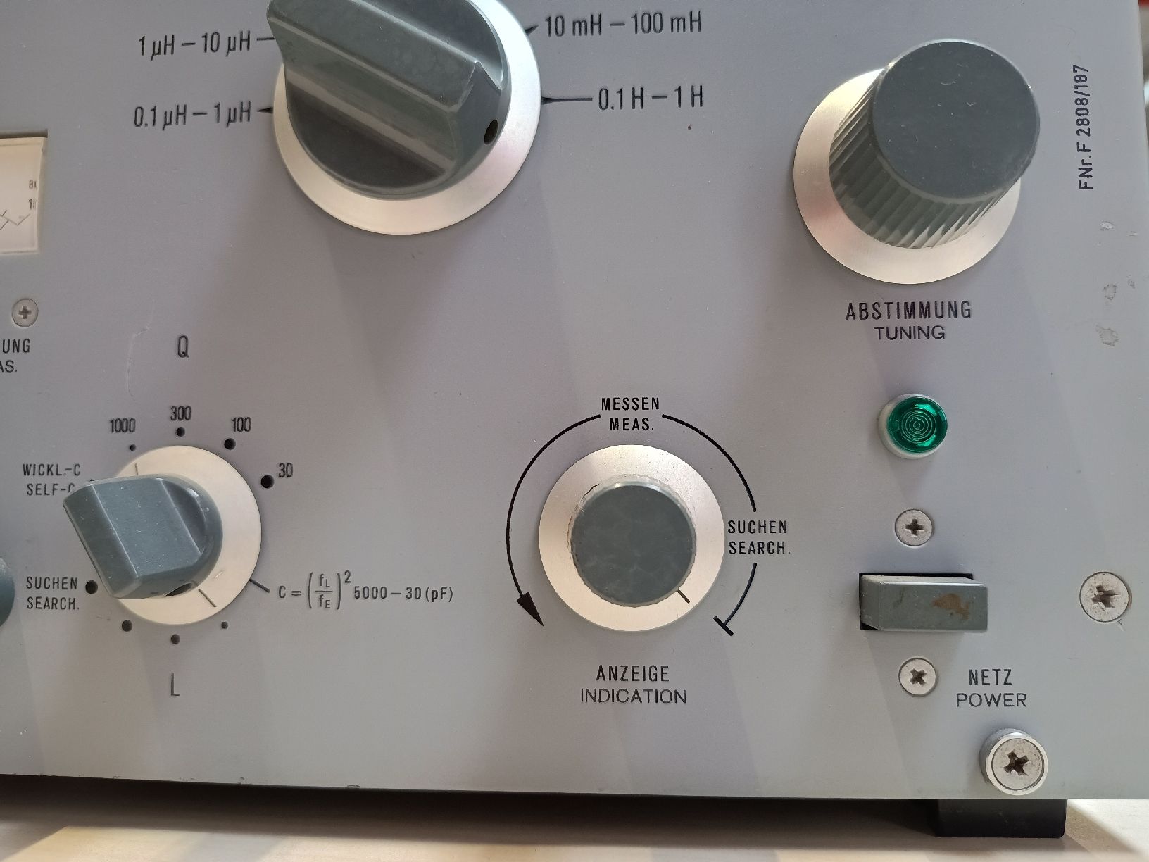 Messen: Rohde & Schwarz L-Messgerät / Inductance Meter BN 6100 – Defekt aus Döttingen von Schlei 2