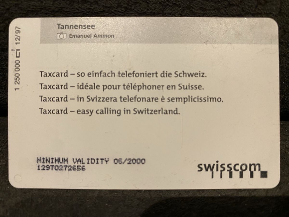 Schede telefoniche: Taxcard S1 – Usato da Lausanne venduto da babacard10 1