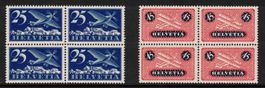 Flugpost 1923, F5 und F8 im 4er-Block ** postfrisch