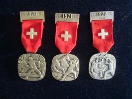 3 X Eidg. Feldschiessen 50 Meter Pistole: 1970 -1971 - 1972