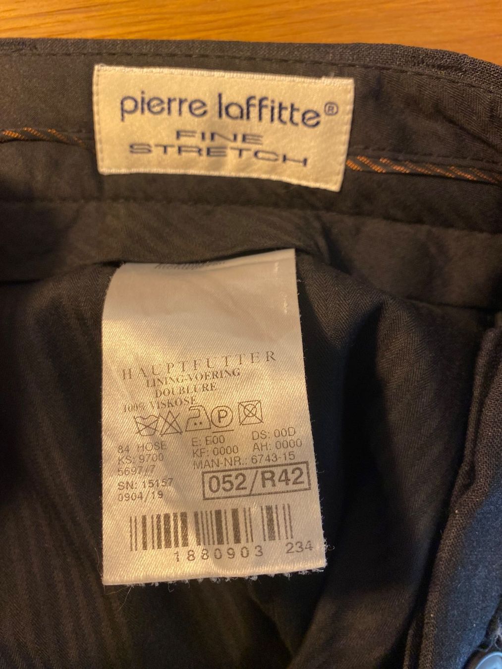 Pantaloni: Pierre Laffitte Anzughose dunkelgrau Gr. 52 – Usato da Pratteln venduto da a23_j2gs 3