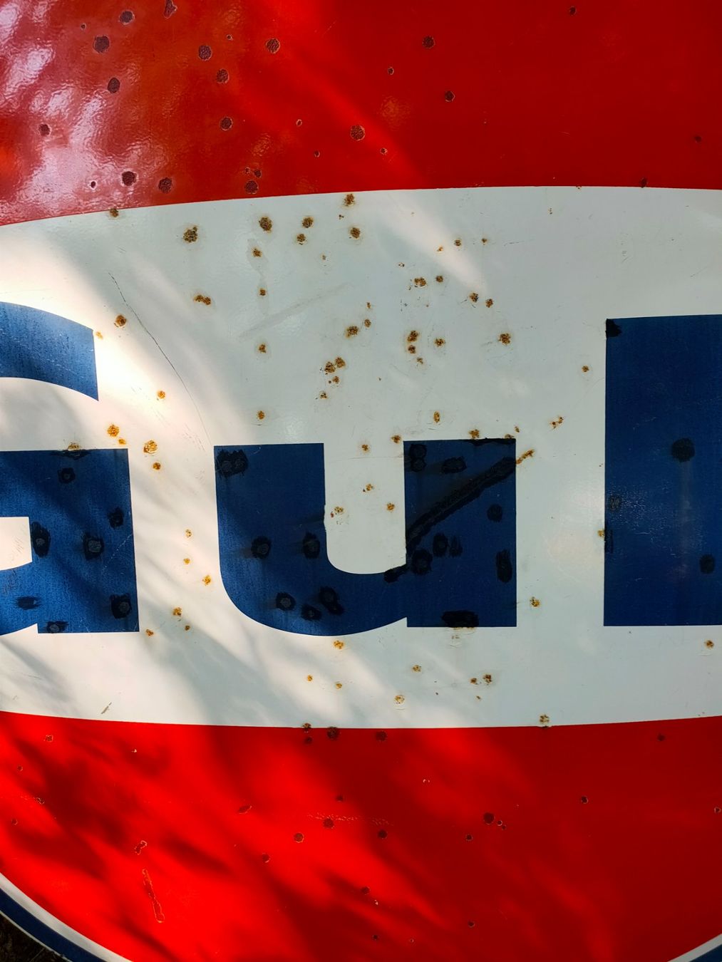 Gulf Oil Schilder: Plaque émaillée gulf – Gebraucht aus Bretonnières von Minigab 3