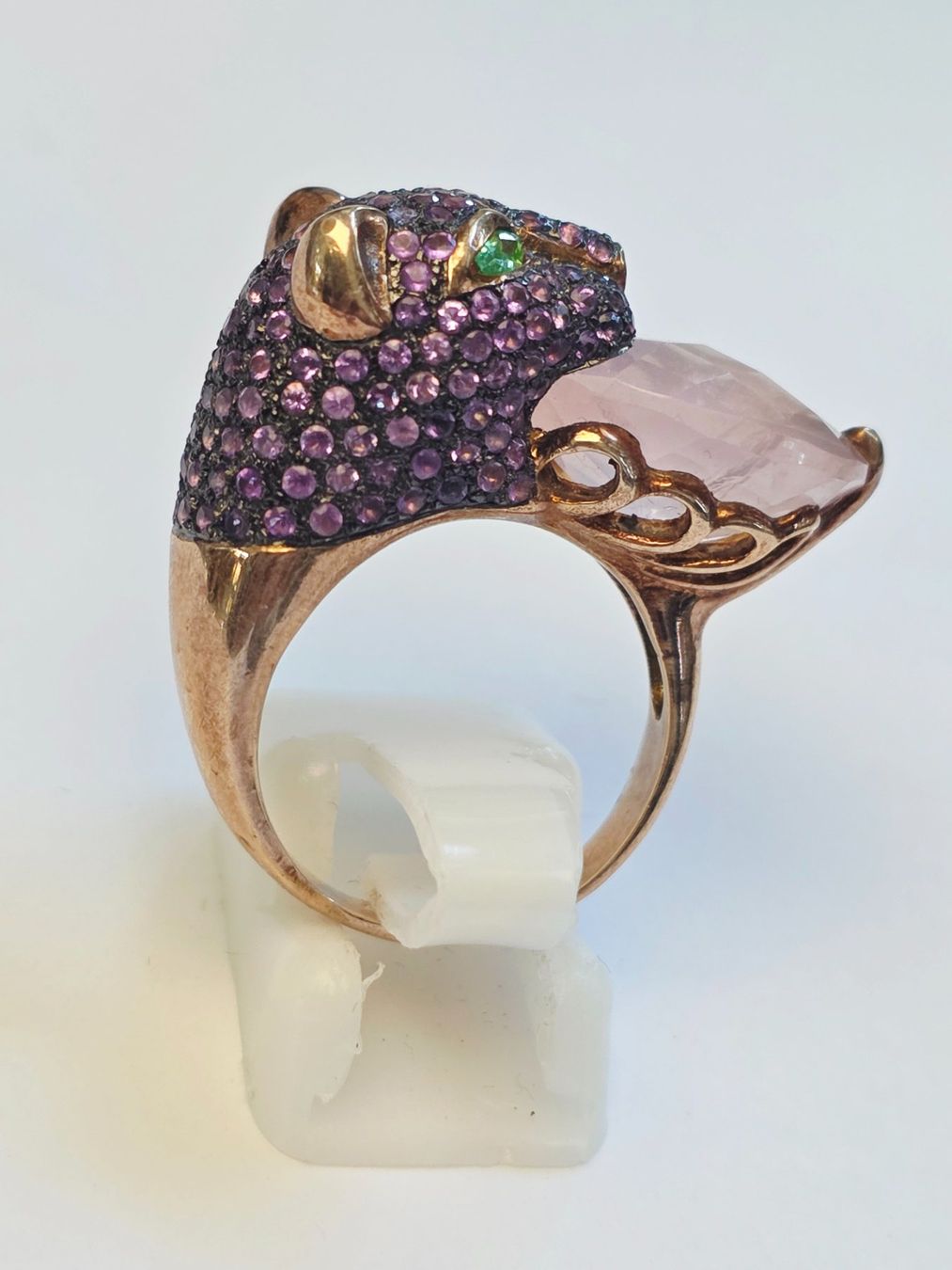 Anelli: Ring Panther Roséquarz Lila Amethiste Grösse 54 – Nuovo (secondo la descrizione) da Zürich venduto da benedikt12 8