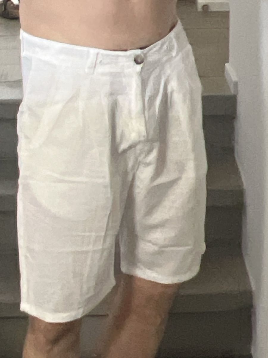 Pantaloni: Leinen-Shorts Weiss Grösse 48 / M – Usato da Schaffhausen venduto da Halu279 5
