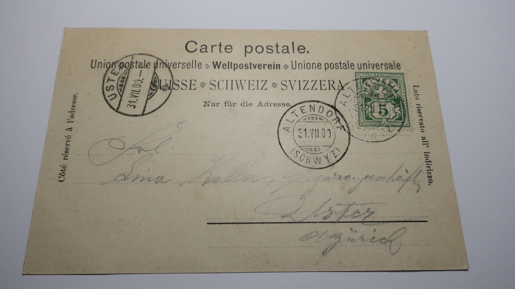Cartoline postali: Gruss aus Winterthur   Gesammtansicht  1900 – Usato da Cormoret venduto da Pascalll2001 4