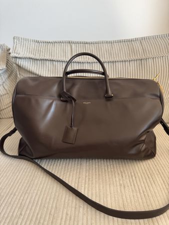 Saint Laurent Reisetasche Leder braun guter Zustand