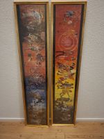 Zwei Bilder gerahmt Breite 31cm Höhe 102cm