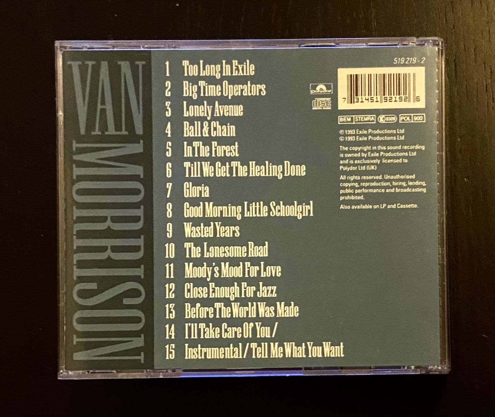 CDs: Van Morrison – Too Long In Exile CD – Gebraucht aus Luzern von Lycka 1