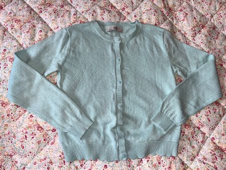 Mint green cardigan 9years/134cm