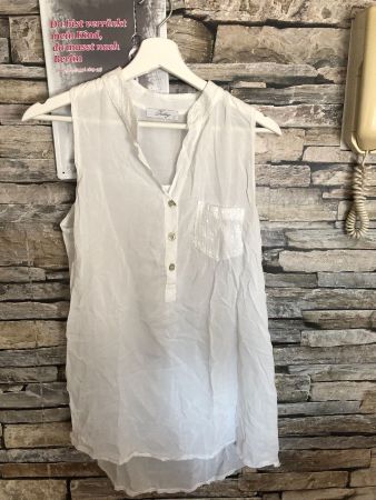 Top weiss Pailletten Gr. S
