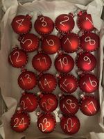 Chrismas Kugeln, Adventskalender, Weihnachts Kugeln